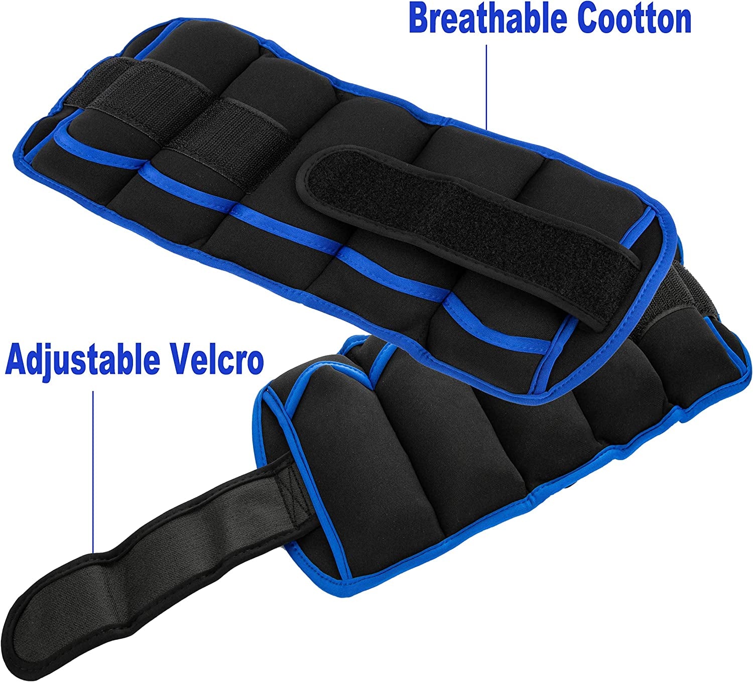 DNC Adjustable Ankle Weights 1 Pair 7 Lb 10 Lbs- Strength Training Wrist & Ankle Arm Wrist Leg Weight Set for Women Men- Removable Weighted Ankle Weights for Gym, Workout & Fitness