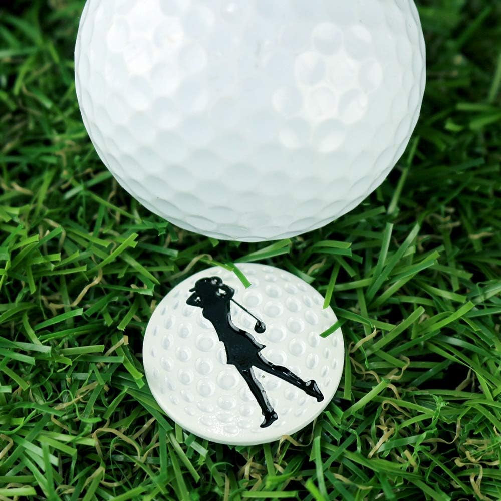 Myartte Creative Golf Ball Marker Soft Enamel Golf Markers 24.4MM Assorted 5 Pcs