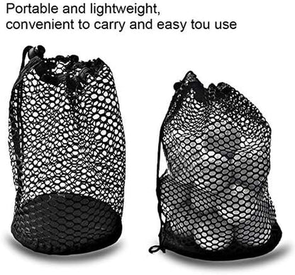 VGEBY Ball Mesh Bag, Lightweight Nylon Mesh Drawstring Drawstring Pouch Balls Holder Storage Collector(50 Balls Collector)
