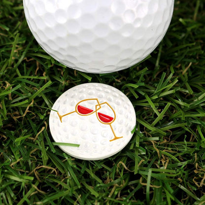 Myartte Creative Golf Ball Marker Soft Enamel Golf Markers 24.4MM Assorted 5 Pcs