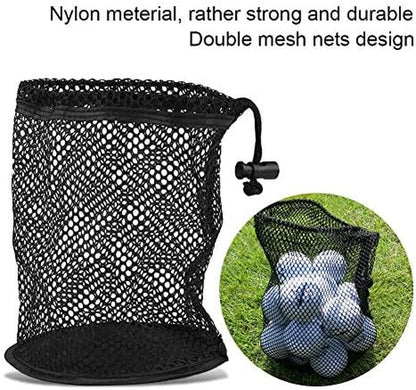 VGEBY Ball Mesh Bag, Lightweight Nylon Mesh Drawstring Drawstring Pouch Balls Holder Storage Collector(50 Balls Collector)